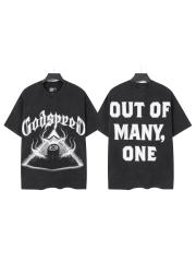 All-Seeing Eye Pyramid Print Washed Tee 29098143