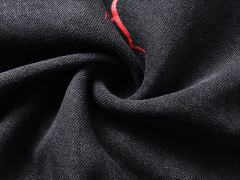 Crack Red Skull Zombie Zipper Print Washed Hoodie 29116526