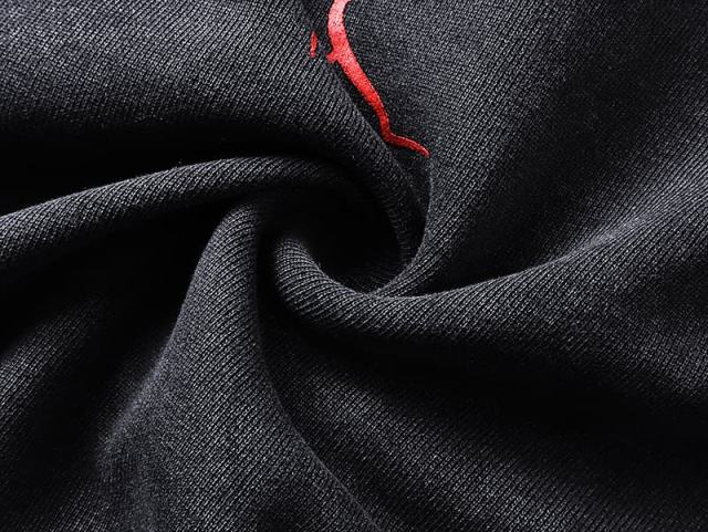 Crack Red Skull Zombie Zipper Print Washed Hoodie 29116526