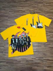 Skull Guitar Band Print Washed Tee 29098140