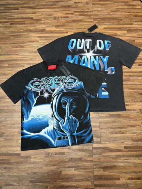Alien Astronaut Finger Print Washed Tee 2 colors 29098146