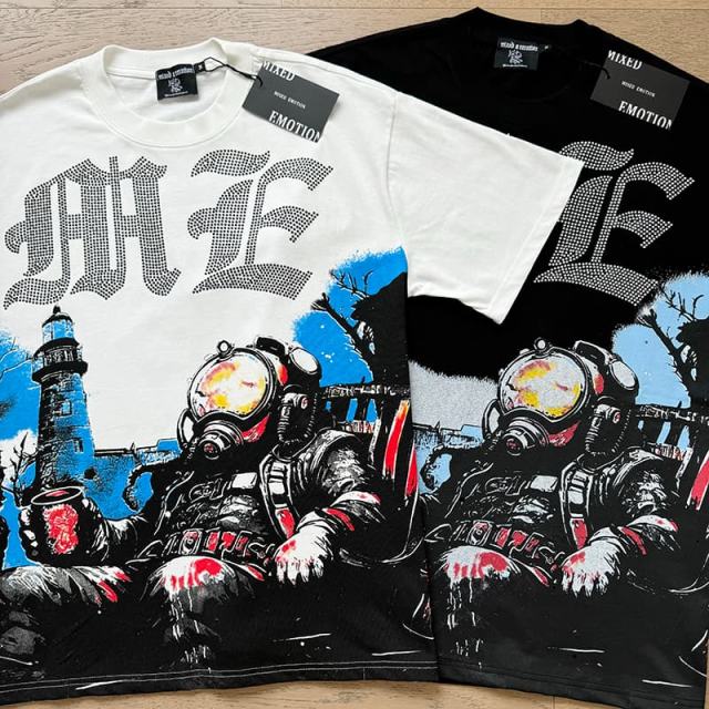 Lighthouse Diver Rhinestone Print Tee 2 colors 29105627