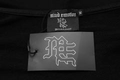 Gothic Letter Patch & Metal Rivets Full Zip Hoodie 2 colors 29107708