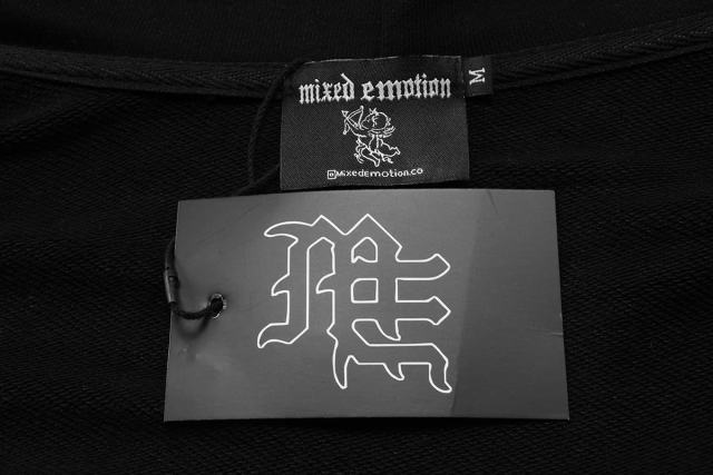 Gothic Letter Patch & Metal Rivets Full Zip Hoodie 2 colors 29107708