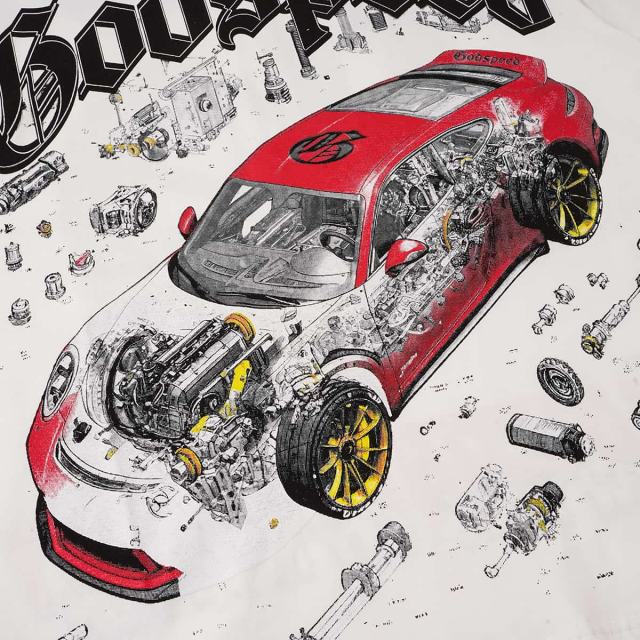 Deconstructed Racing Print Washed Tee 29098145