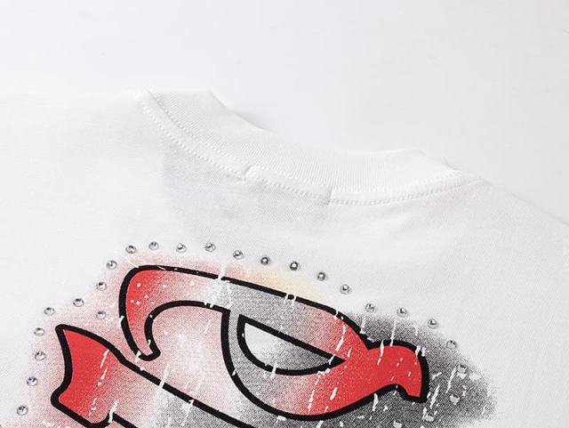 Blurry Archery Angel Rhinestone Print Washed Tee 2 colors 29105648
