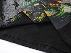 Motorcycle Lizard Monster Rhinestone Print Washed Tee 29105649