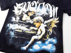 Cloud Piano Angel Rhinestone Print Washed Tee 29105652
