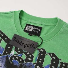 Broken Thorn Caged Eye Rhinestone Print Washed Tee 2 colors 29106668