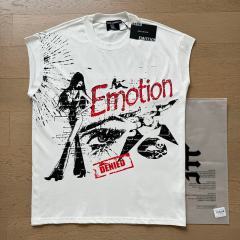 Black And White Slim Beauty Silhouette Print Sleeveless T-shirt 29105630