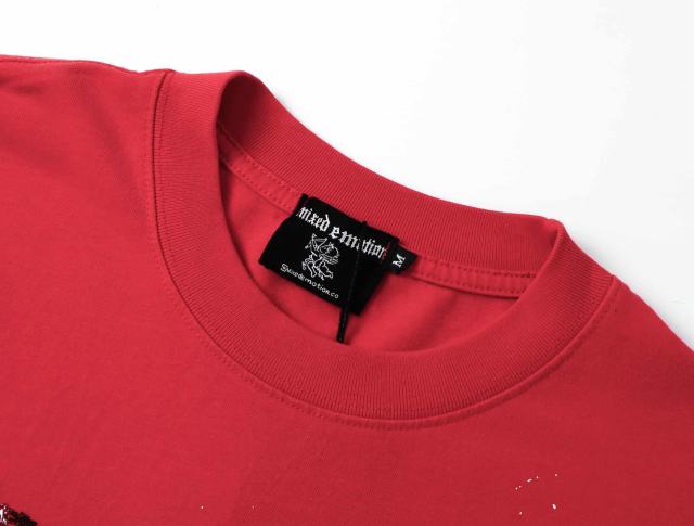 Red Warning Cupid Print Washed Tee 29105637