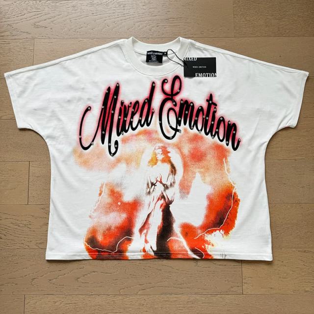 Flame Smudge Angel Rhinestone Print Tee 29105631