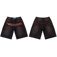 Vale Forever Black Washed "Vice Dreams" Lightning Jorts
