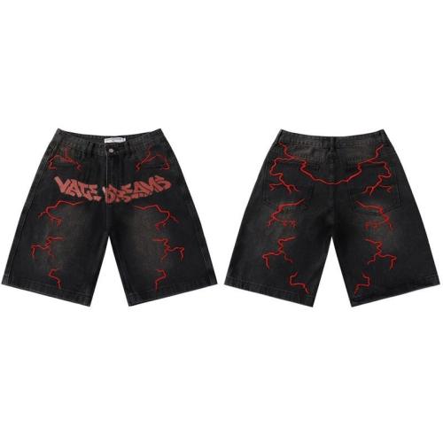 Vale Forever Black Washed "Vice Dreams" Lightning Jorts