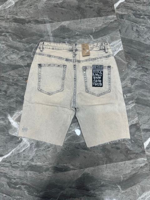 Ksubi Acid Wash Raw Hem Denim Shorts