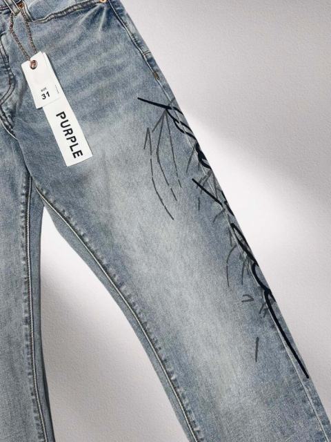 1:1 quality version Light Wash Signature Print Denim Pants