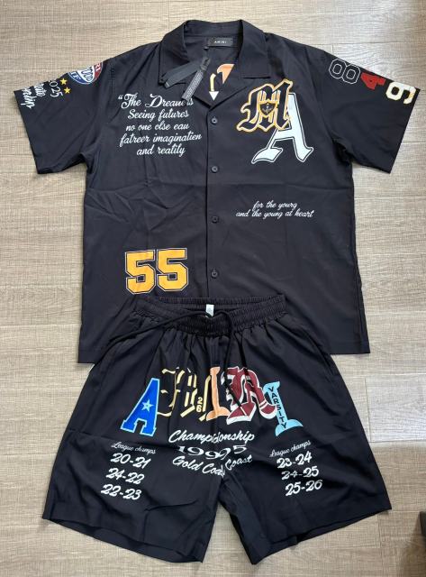 Amir* Varsity Championship Print Shirt & Shorts