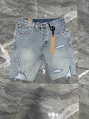Ksubi Light Wash Distressed Denim Shorts
