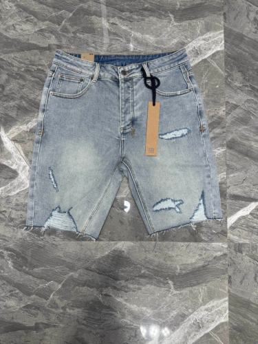 Ksubi Light Wash Distressed Denim Shorts