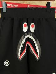 bape Solid Black Shark 3D Print Heavyweight Casual Shorts 29060660
