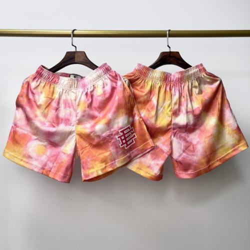 1:1 Top Quality Eric Emanuel EE Pink Orange Sunset Tie Dye Mesh Casual Shorts