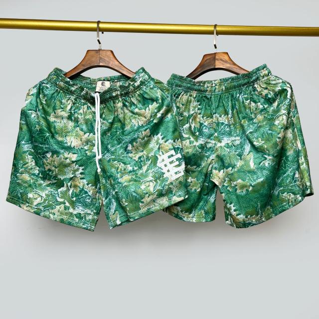 1:1 Top Quality Eric Emanuel Green Leaf Camo Mesh Swim Shorts