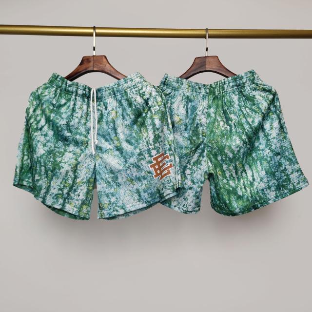 1:1 Top Quality Eric Emanuel Green Leaf Camo Mesh Swim Shorts