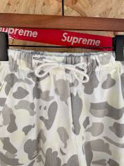 bape White Grey Camouflage Shark Print Drawstring Cotton Casual Shorts 29060761