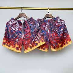 1:1 Top Quality Eric Emanuel EE Persian Rug Flame Hem Print Mesh Casual Shorts