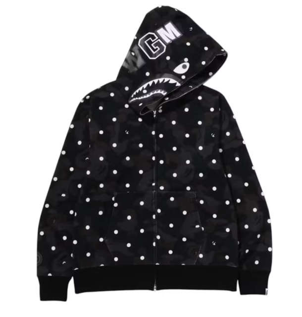 1:1 Top Quality BAPE ABC Dot Shark Full Zip Hoodie