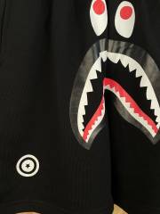 bape Solid Black Shark 3D Print Heavyweight Casual Shorts 29060660