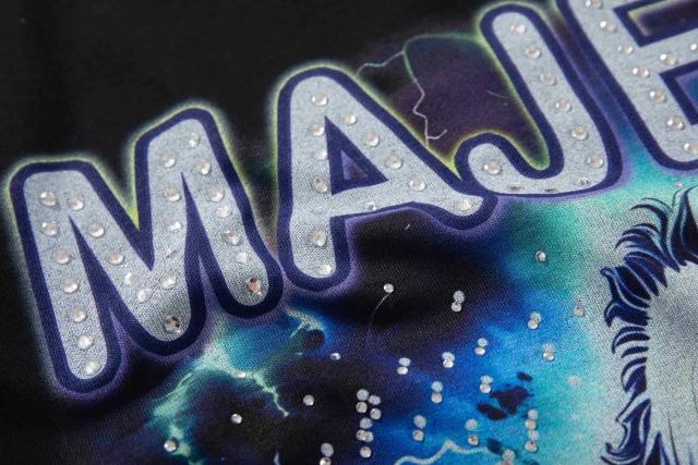 Scary Marshmallow Ghost Rhinestone Print Washed Tee 29060777