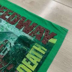 Racing Team Slogan Rhinestone Print Washed Tee 29064541