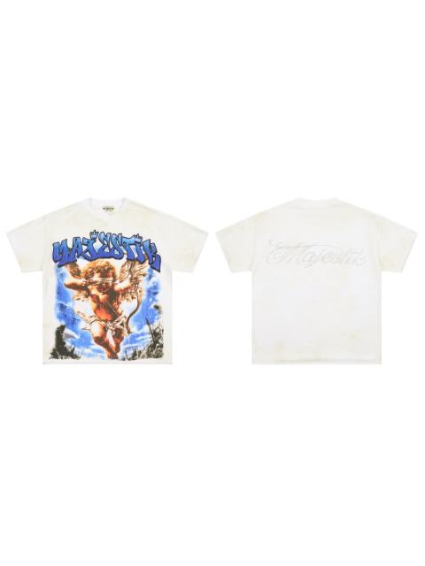 Blindfolded Cupid Archer Rhinestone Print Washed Tee 29064537