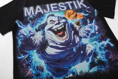 Scary Marshmallow Ghost Rhinestone Print Washed Tee 29060777