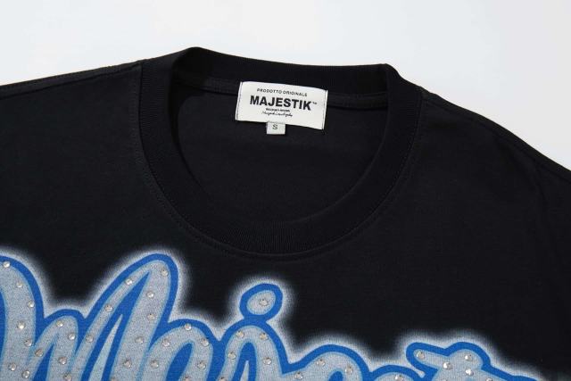 Graveyard Clown Skull Rhinestone Print Washed Tee 29060779