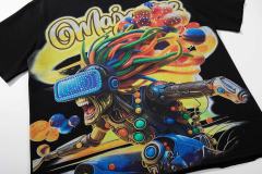 Colored Dreadlock Alien Creature Rhinestone Print Washed Tee 29060776