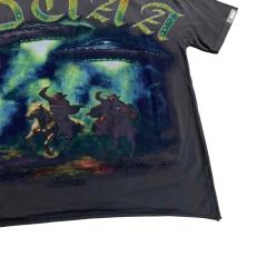 UFO Cowboy Rhinestone Print Washed Tee 28930931