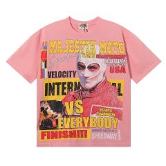 Against The World Racing Rhinestone Print Washed Tee 29060773