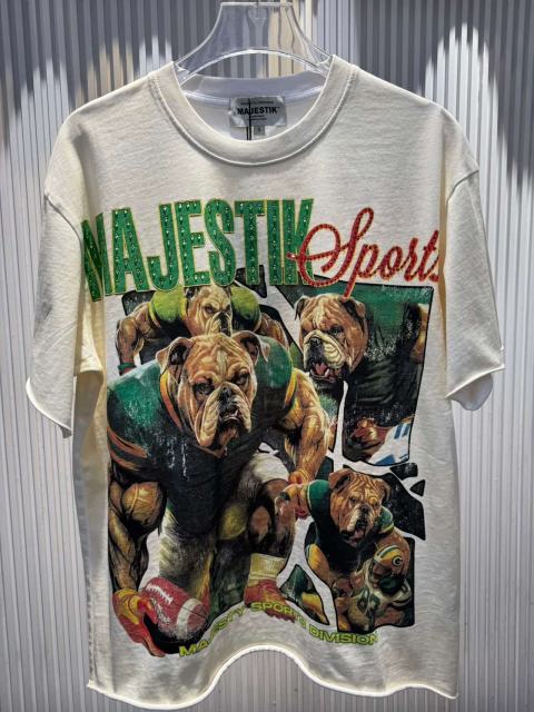 Collage Bulldog No.00 Rhinestone Print Washed Tee 29060734