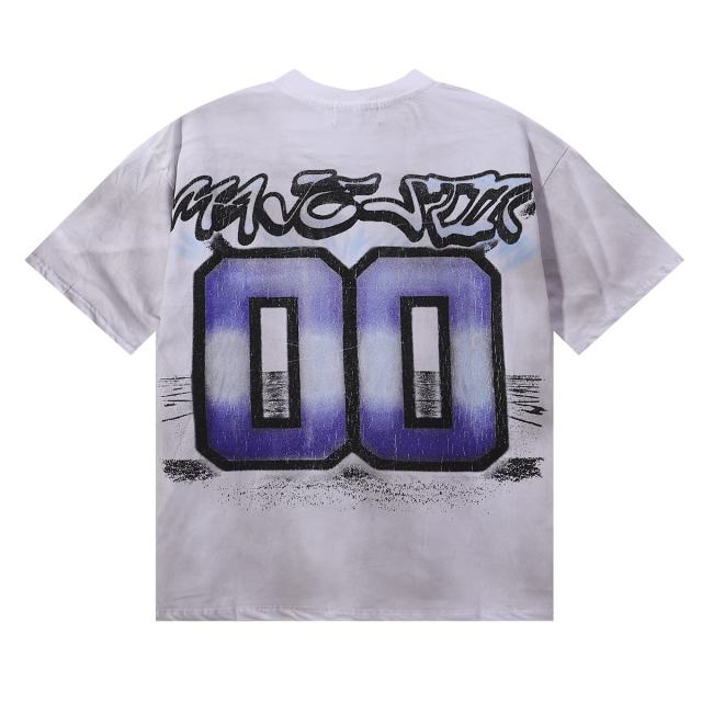 Sports Shark No.00 Rhinestone Print Washed Tee 29060775