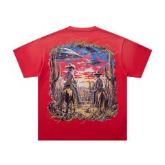 Alien Cowboy UFO Rhinestone Print Washed Tee 29060771