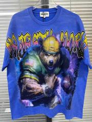 Muscular Bear Rugby Rhinestone Print Washed Tee 29065102