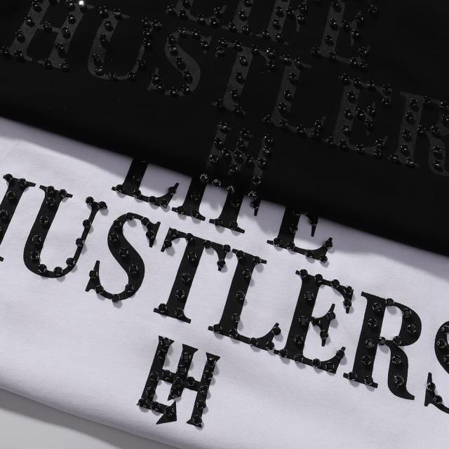 Basic Minimalist Logo Rhinestone Print Tee 4 colors 28751255