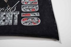 Sunglasses Hip Hop Jesus Rhinestone Print Washed Tee 29060733