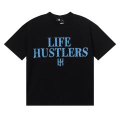 Basic Minimalist Logo Rhinestone Print Tee 4 colors 28751255