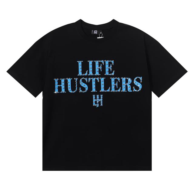 Basic Minimalist Logo Rhinestone Print Tee 4 colors 28751255