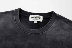 Religious Text Collage Slogan Rhinestone Print Washed Tee 29060739