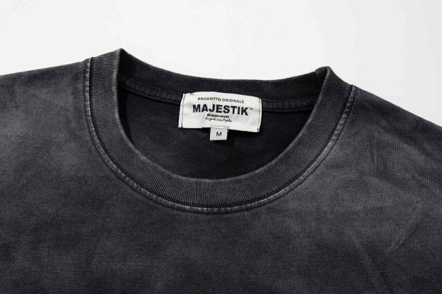 Religious Text Collage Slogan Rhinestone Print Washed Tee 29060739