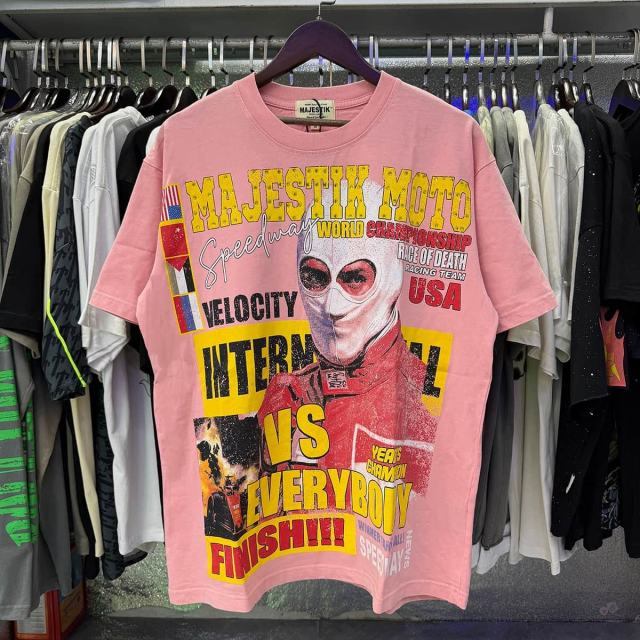Against The World Racing Rhinestone Print Washed Tee 29060773
